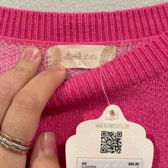 💗💕Alter’d State Pink Heart Sweater | NWT | Size Large | Valentine’s Day💗💕 - Picture 5 of 9
